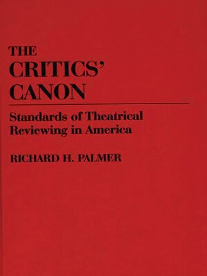 cover image of The Critics' Canon